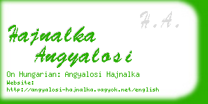 hajnalka angyalosi business card